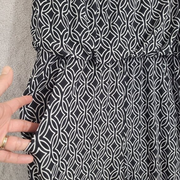 NWT 5th & Love Womens Black & White Print Sleeveless Jumpsuit L - Picture 7 of 8